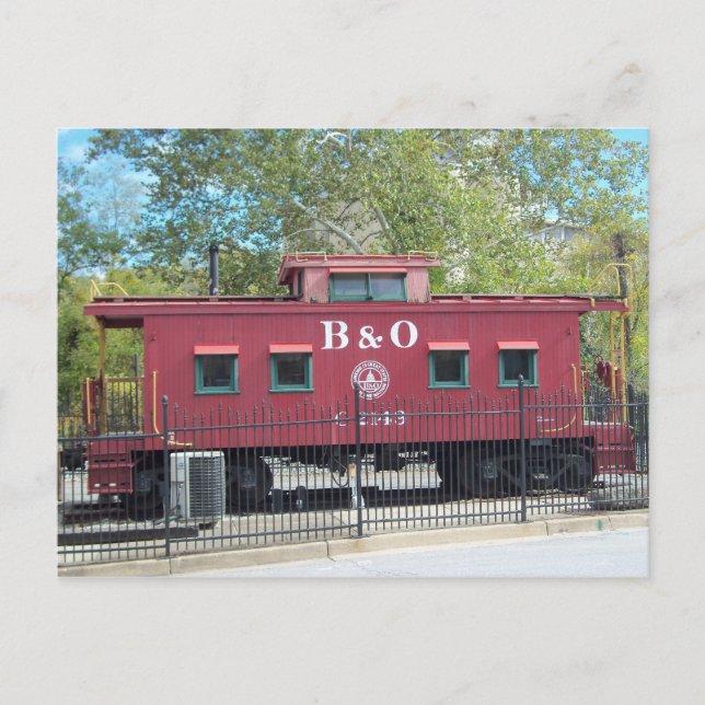 Carte Postale Caboose rouge. Ellicott City, MD (Devant)