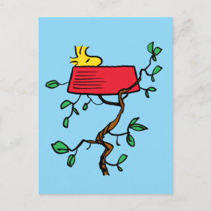 Carte Postale cacahuètes   Bois en sieste dans le plat de Snoopy