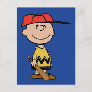 Carte Postale cacahuètes   Charlie Brown Baseball Smile