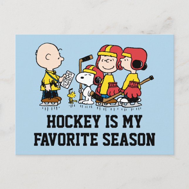 Carte Postale cacahuètes | Charlie Coach de hockey Brown (Devant)