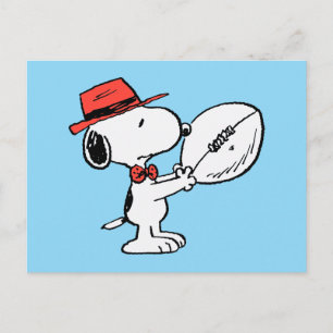 Carte Postale cacahuètes   Coach Football Snoopy