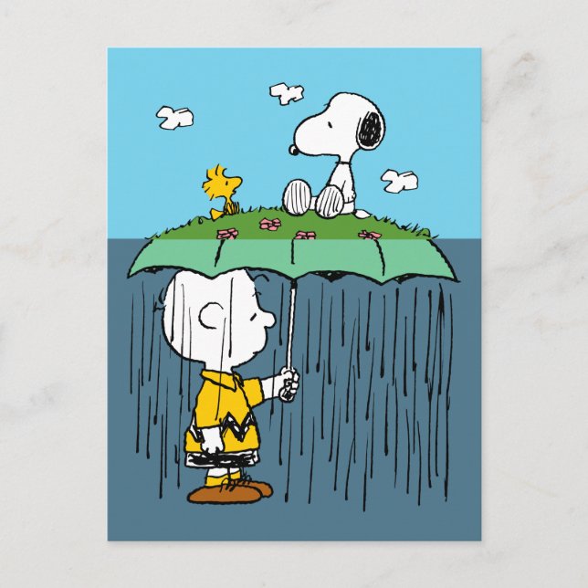 Carte Postale cacahuètes | Jour ensoleillé Jour de pluie Half &  (Devant)