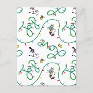 Carte Postale cacahuètes   Motif d'amour de Noël brillant et bri