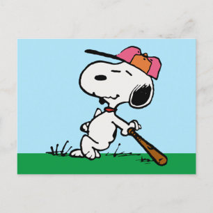 Carte Postale cacahuètes   Snoopy at Bat