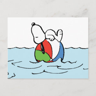 Carte Postale cacahuètes   Snoopy Beach Ball Beach