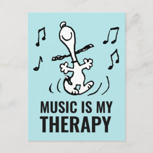 Carte Postale cacahuètes   Snoopy Dancing