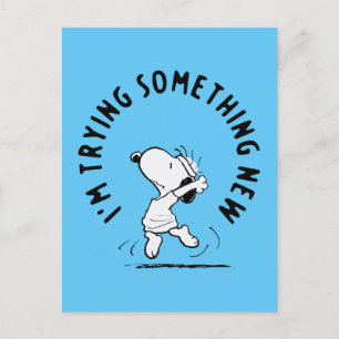 Carte Postale cacahuètes Snoopy Essayer Quelque Chose De Nouve