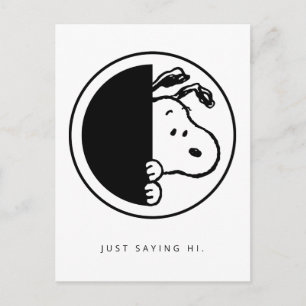 Carte Postale cacahuètes   Snoopy Je Dis Salut