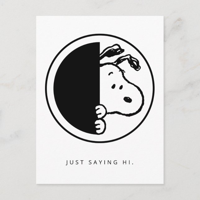 Carte Postale cacahuètes | Snoopy Je Dis Salut (Devant)