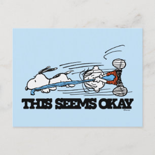 Carte Postale cacahuètes Snoopy & Linus