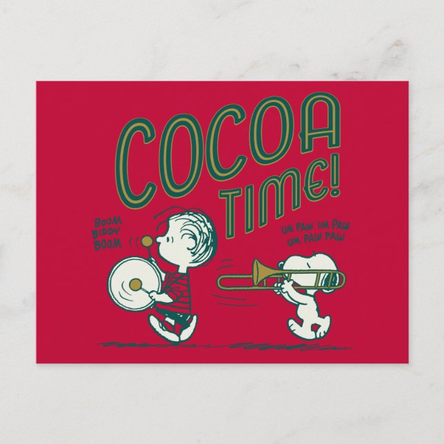 Carte Postale cacahuètes | Snoopy & Linus Cocoa Time (Devant)