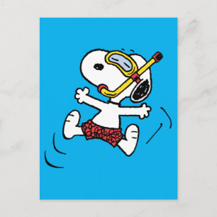 Carte Postale cacahuètes   Snoopy Scuba Diver