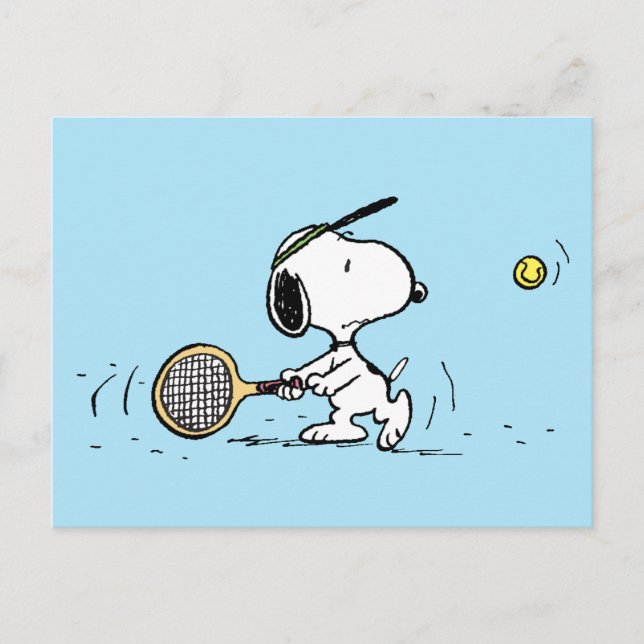 Carte Postale cacahuètes | Snoopy Tennis Player (Devant)
