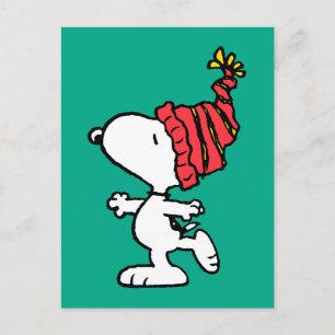 Carte Postale cacahuètes   Snoopy Winter Beanie Casquette