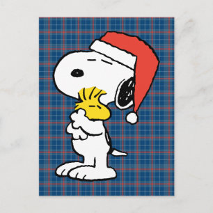 Carte Postale cacahuètes   Snoopy & Woodstock