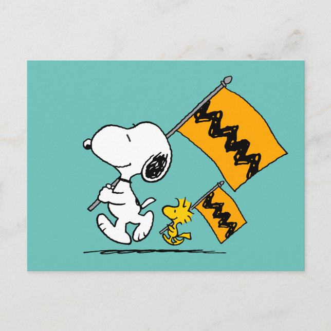 Carte Postale cacahuètes | Snoopy & Woodstock (Devant)
