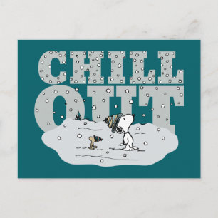 Carte Postale cacahuètes Snoopy & Woodstock Chill Out