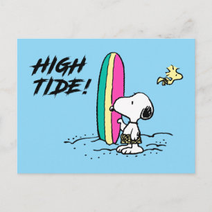 Carte Postale cacahuètes Snoopy & Woodstock High Tide