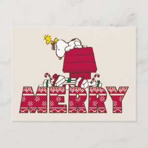 Carte Postale cacahuètes   Snoopy & Woodstock Joyeux Sweat moche