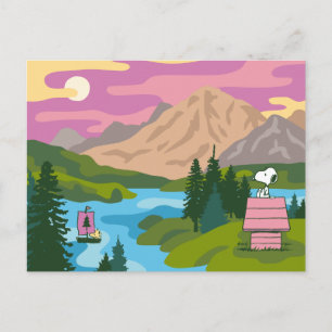 Carte Postale cacahuètes Snoopy & Woodstock Le grand extérieur