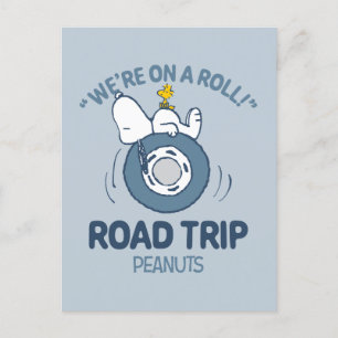 Carte Postale cacahuètes Snoopy & Woodstock Road Triage