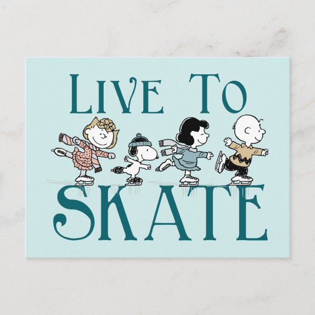 Carte Postale cacahuètes | Vivre au patinage (Devant)