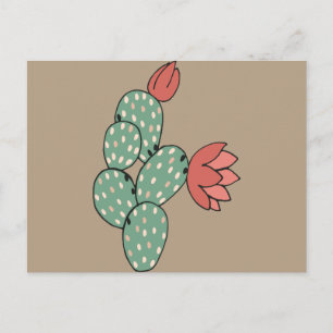 Carte Postale Cactus à poires modernes