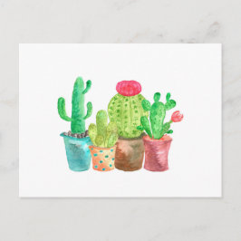 Carte postale Cactus aquarelle