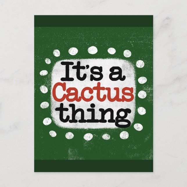 Carte postale Cactus Chose (Devant)