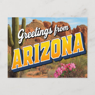 Carte Postale Cactus et désert de l'Arizona