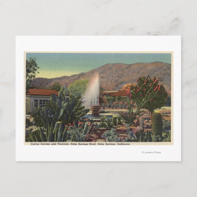 Carte Postale Cactus Garden, Palm Springs Hotel (Devant)