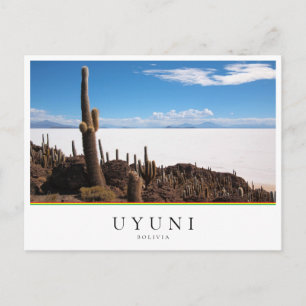 Carte Postale Cactus géant au Salar de Uyuni en Bolivie