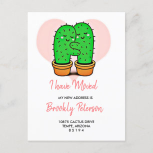 Carte Postale Cactus J'Ai Déplacé Faire-part Postcard