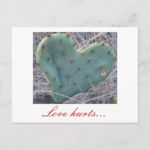 Carte Postale cactus, l'amour fait mal...