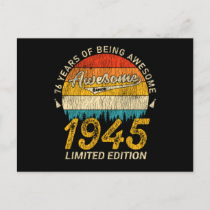 Carte Postale Cadeau Anniversaire 80 Ans 1945 Cadeau Anniversair