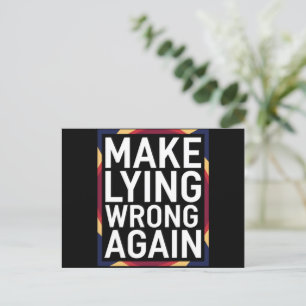 Carte Postale Cadeau anti-Macron pour faire à nouveau du mensong