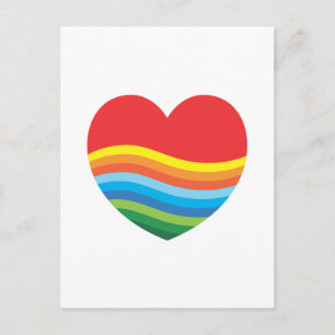 Carte Postale Cadeau Arc-en-ciel Coeur actuel populaire