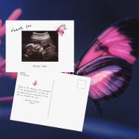 Cadeau Baby Shower Echographie Papillon Mignon Mer