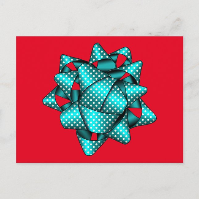 Carte postale Cadeau Bouche de Noël Aqua (Devant)