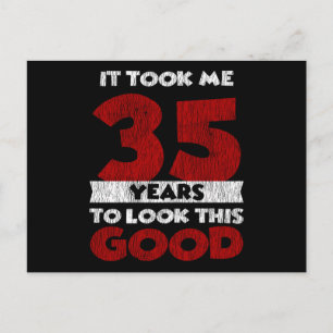 Carte Postale Cadeau d'anniversaire drôle de 35 ans Vintage