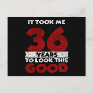 Carte Postale Cadeau d'anniversaire drôle de 36 ans