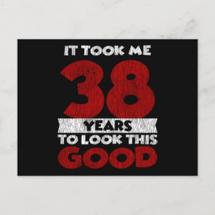 Carte Postale Cadeau d'anniversaire drôle de 38 ans