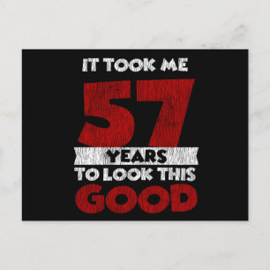 Carte Postale Cadeau d'anniversaire drôle de 57 ans