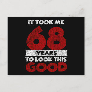 Carte Postale Cadeau d'anniversaire drôle de 68 ans