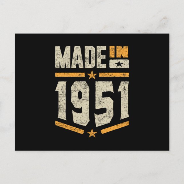 Carte Postale Cadeau d'anniversaire fait en 1951 (Devant)
