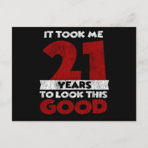 Carte Postale Cadeau d'anniversaire fun 21 ans vieux de 21 ans