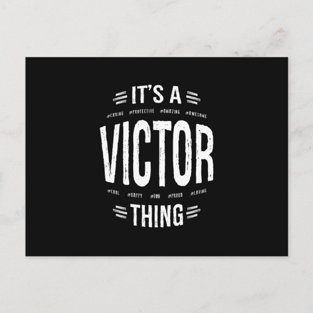 Carte Postale Cadeau d'anniversaire personnalisé Victor (Devant)
