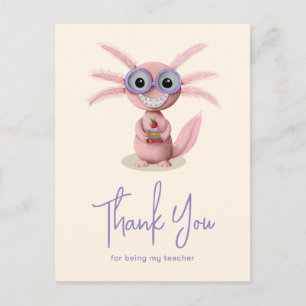 Carte Postale Cadeau d'appréciation pour un professeur avec un a