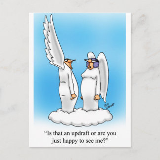 Carte Postale Cadeau de caricature Angel Humour paradisiaque !