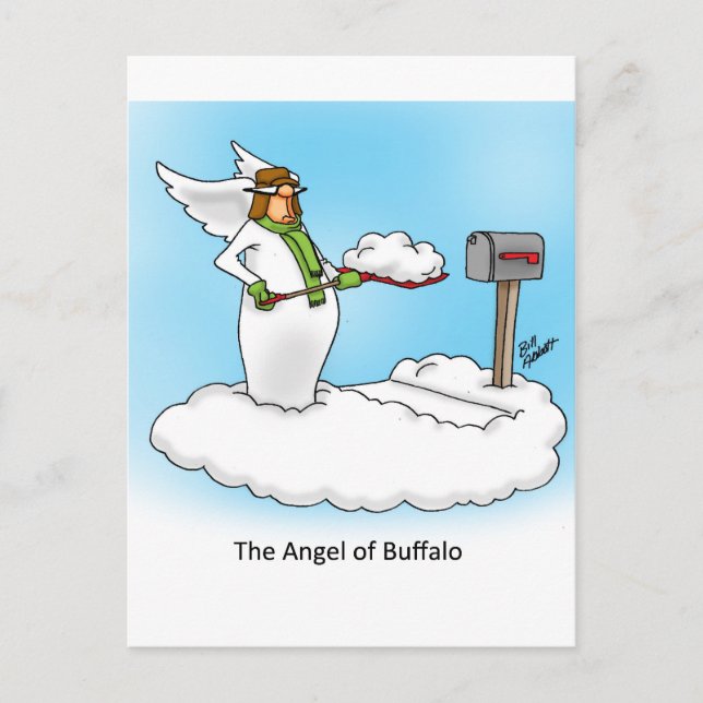 Carte Postale Cadeau de caricature de Humour paradisiaque Angel! (Devant)